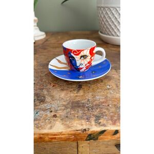 Vintage Ritzenhoff My Little Darling Espresso Cup Saucer Iris Kuhlmann 90s
